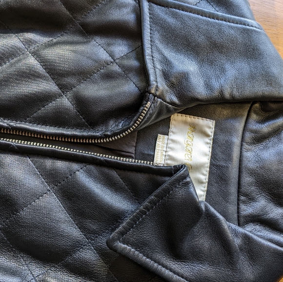 Leather Quilted Mini Dress - Picture 6 of 17